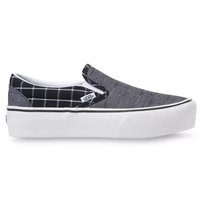 Vans Slip-On Platform cipő Woven Check Multi Blanc de Blanc