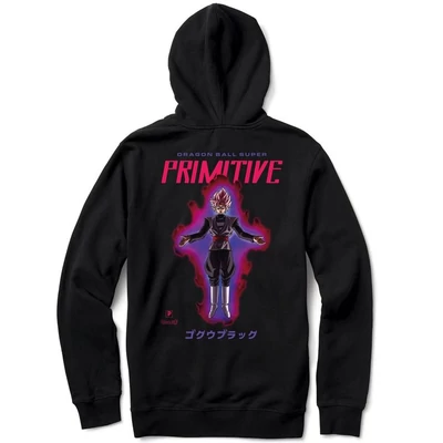 Primitive X Dragon Ball Goku Rose Kapucnis pulóver Black