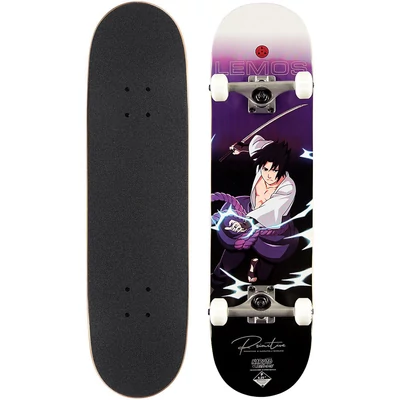 Primitive X Naruto Lemos Sasuke komplett gördeszka Purple 8.25x31.9