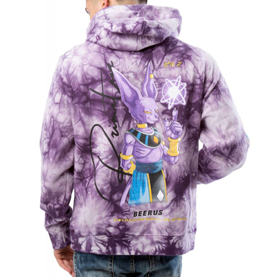 Primitive X Dragon Ball Beerus Ord kapucnis pulóver Purple