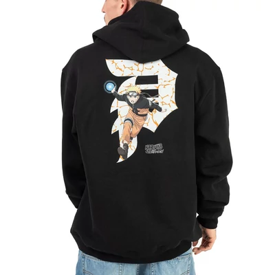 Primitive X Naruto Dirty P kapucnis pulóver Black