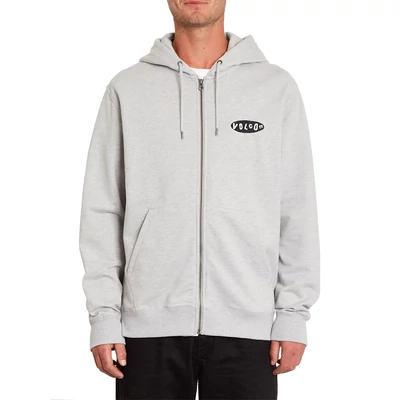 Volcom Supply Stone kapucnis zip pulóver Heather Grey