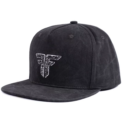 Fallen Trademark Snapback sapka Black Enzymatic Wash