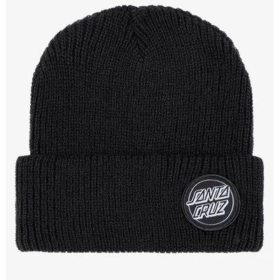 Santa Outline Dot Strip téli sapka Black
