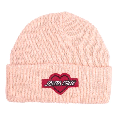Santa Cruz Heart Strip téli sapka Chalk Pink