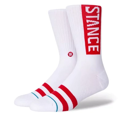 Stance Og zokni White Red 1 pár