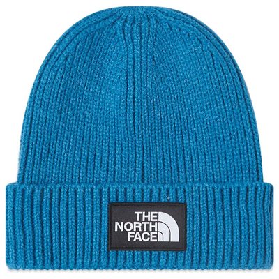 The North Face Logo Box Cuff Short téli sapka Banff Blue