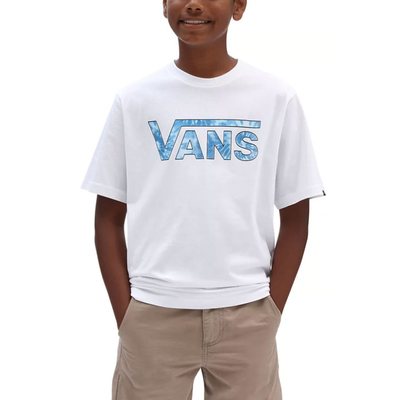 Vans Classic Logo Boys gyerek póló White Aquatic