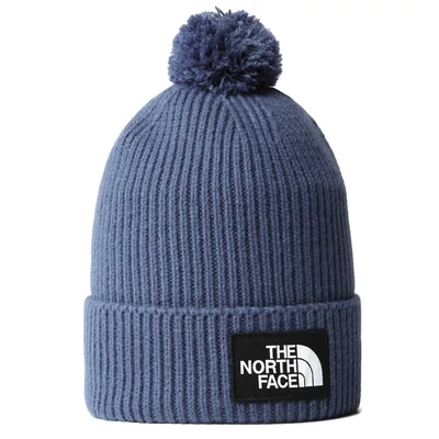 The North Face Logo Box Pom téli sapka Shady Blue