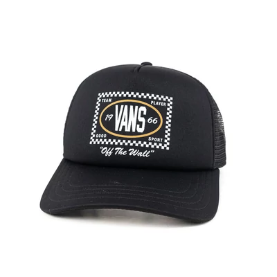 Vans Checkers Curved Bill Trucker sapka Black