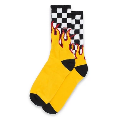 Vans Flame Check Crew gyerek zokni Black White Checkerboard 1 pár