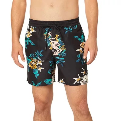 Vans Primary Print Elastic Boardshort Black Vans Teal