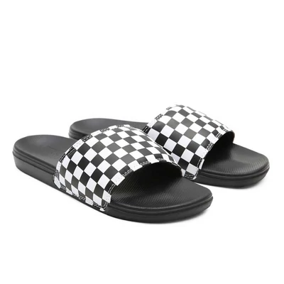 Vans La Costa Slide-on papucs (Checkerboard) True White Black