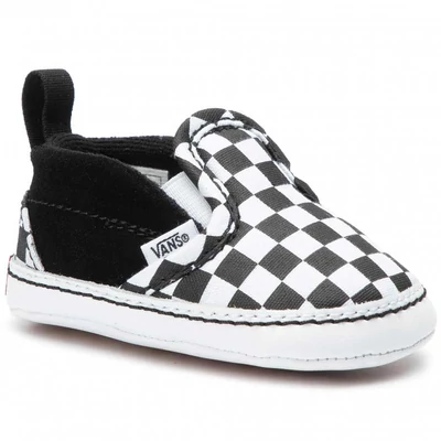 Vans Slip-on Crib baba cipő (Checkerboard) Black White