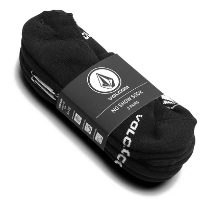 Volcom Stones 3pack No Show zokni Black