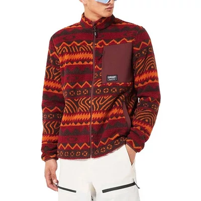 Oakley Mountain Fire Sherpa zipzáros pulóver Grenache Norway Pattern