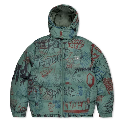 Ripndip Marker Puffer téli kabát Olive