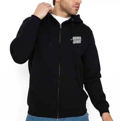 Santa Cruz Wooten Duo Zip zipzáros kapucnis pulóver Black