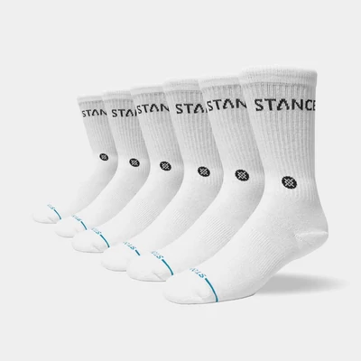 Stance Origin 6 Pack Crew zokni White 6 pár