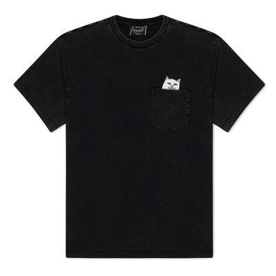 Ripndip Lord Nermal Pocket póló Black Vintage Wash