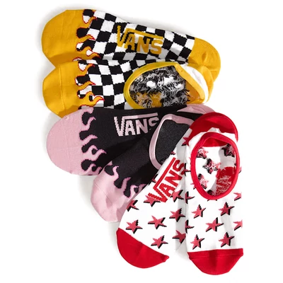 Vans Ticker Canoodle zokni Checkerboard Racing Red 3 pár