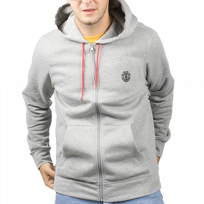 Element Cornell Classic Zip kapucnis pulóver Grey Heather