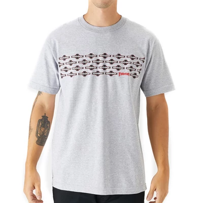 Thrasher X Independent Pentagram Cross póló Athletic Heather