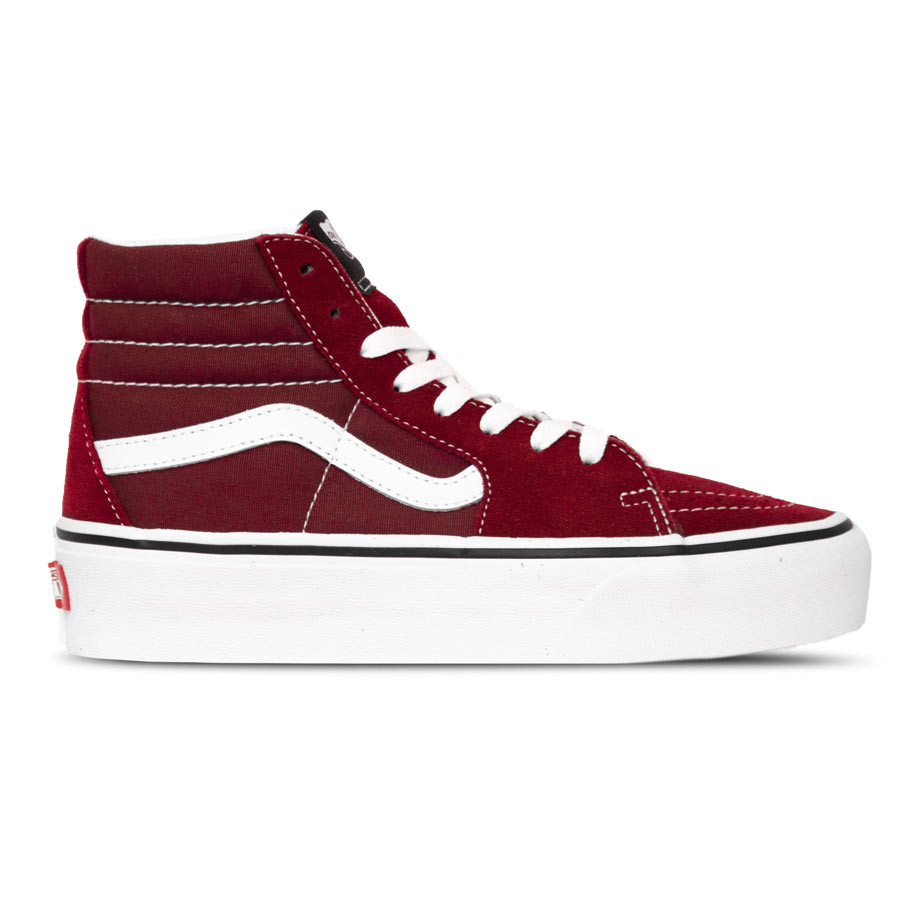 burgundy vans platform